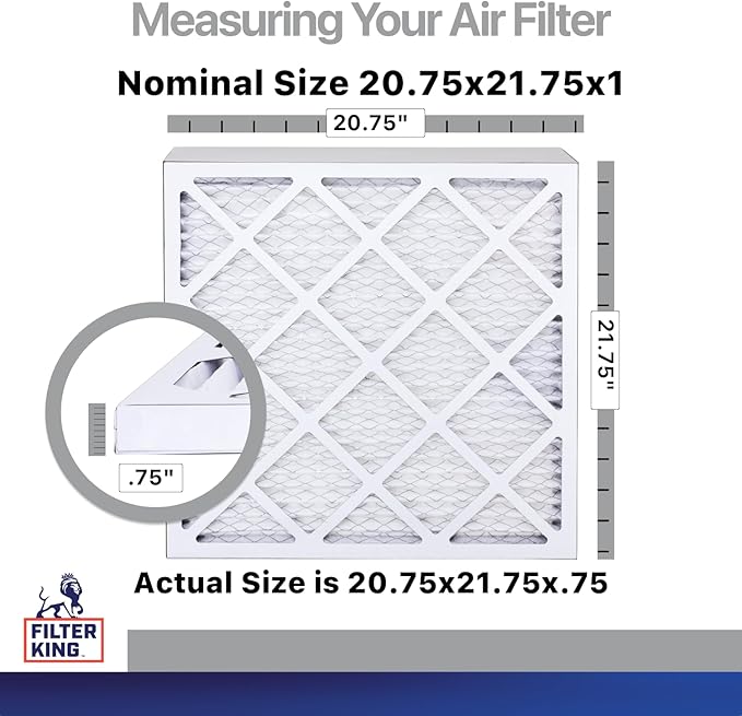 Filter King 2.75x21.75x1 Air Filter | 4-PACK | Carbon MERV 8 HVAC Pleated A/C - Image 2