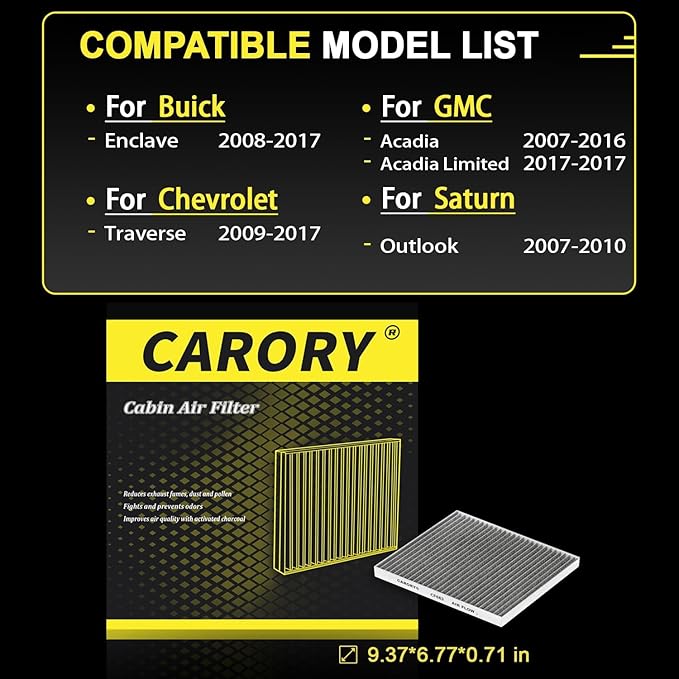 Cabin Air Filter w/Activated Carbon - Image 2