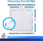 Filter King 14.5x19x0.5 Air Filter | 4-PACK | MERV 8 HVAC Pleated A/C Furnace - Image 2