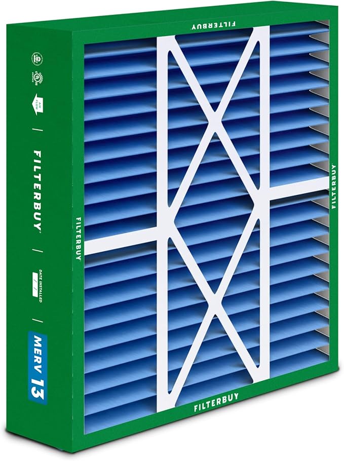Filterbuy 20x22x5 Air Filter MERV 13 Optimal Smoke & Allergy Defense, Pleated - Image 8