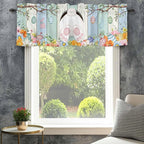 Easter Curtain Valances for Windows, Kitchen Valance Window Treatment, Spring - Image 4