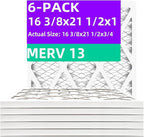 16 3/8x21 1/2x1 MERV 13 Pleated Air Filter MPR 1900 & FPR 10, Furnace Air by Qingzhug