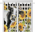 Retro Sunflowers Bathroom Curtains 63 Inch Length, Window Curtains Tab Top by Unknown