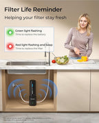 Waterdrop 10UA PRO Under Sink Water Filter, No Drill Required, Time Reminder - Image 8