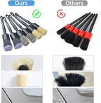 6pcs Car Detailing Brush Set-2pcs Boars Hair Car Detailing Brushes, Leather - Image 6