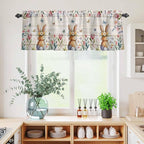 Kitchen Curtains Tiers and Valance Set of 3, Easter Light Filtering Window - Image 4