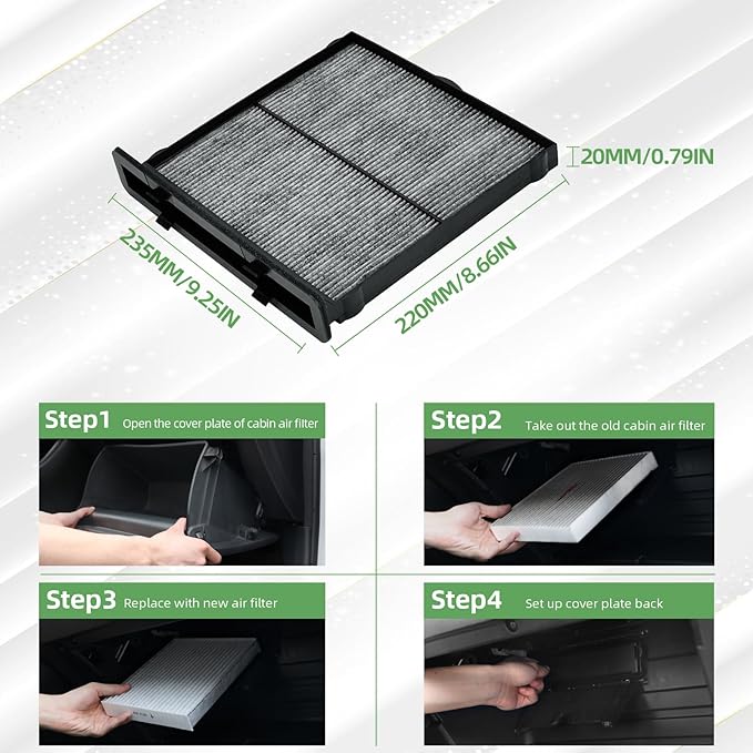 CF12775 Cabin Air Filter With Activated Carbon Compatible with Subaru Forester - Image 4