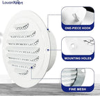 6 Inch White Soffit Vent Covers, LouanXpert Stainless Steel Round Air Vent - Image 3