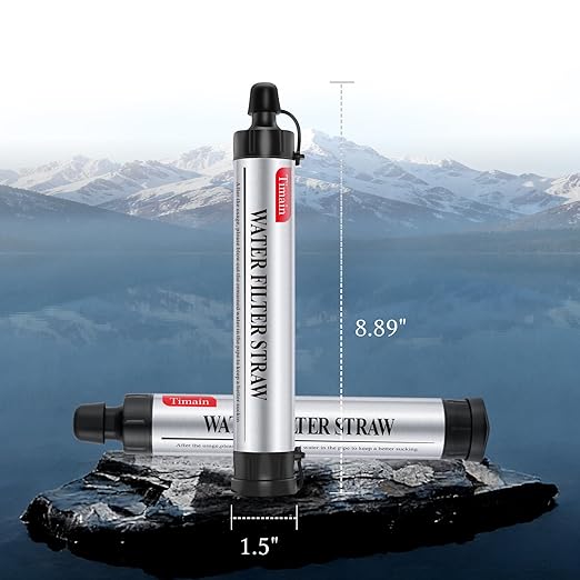 2 Pack Timain 4-Stage Filtration, High Flow Rate Water Filter Straw, Water - Image 2