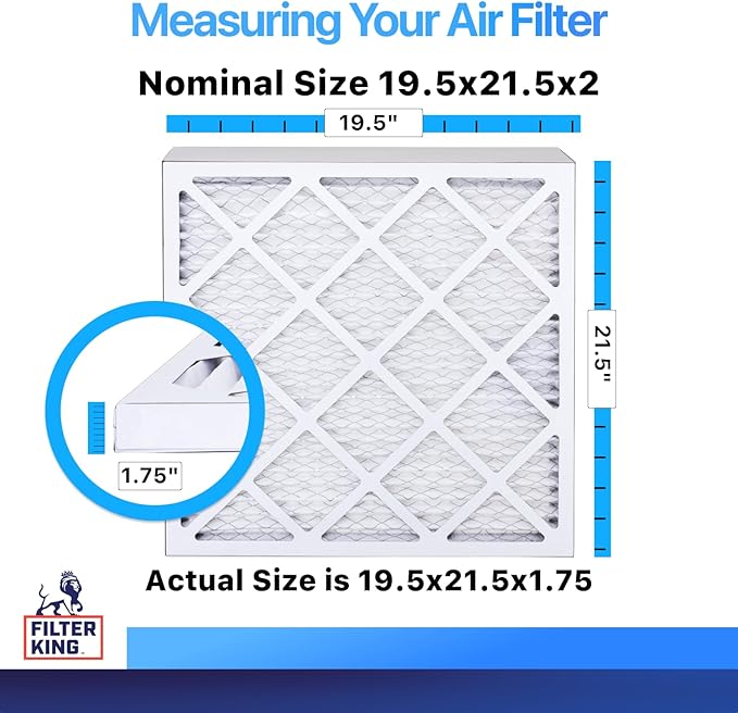 Filter King 19.5x21.5x2 Air Filter | 5-PACK | MERV 8 HVAC Pleated A/C Furnace - Image 2