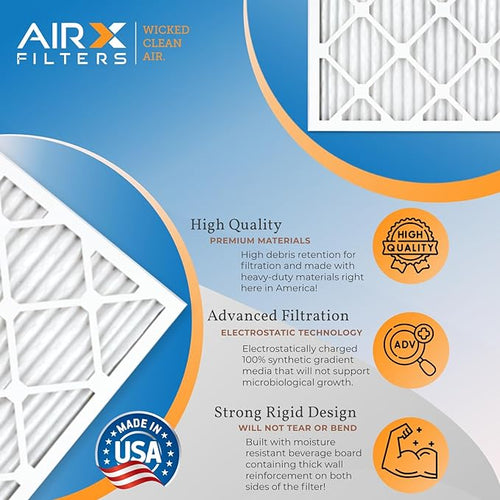 30x30x1 Air Filter MERV 8 Rating, 12 Pack of Furnace Filters Comparable to MPR - Image 2