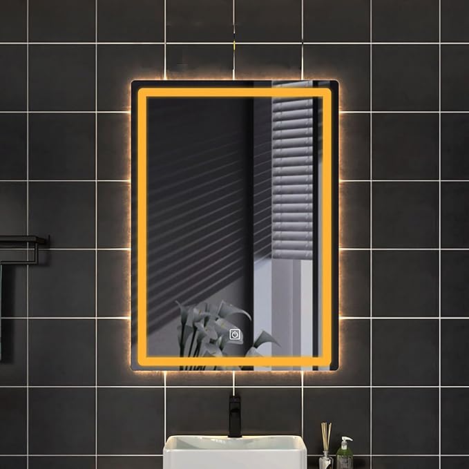 500 X800 mm Illuminated Backlit LED Bathroom Mirror, Wall Mounted Multifunction by JSLJDM