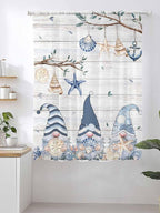Sheer Curtains 63 Inch Length, Coastal Eucalyptus Semi Sheer Curtains Light - Image 2