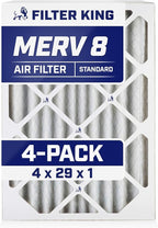 Filter King 4x29x1 Air Filter | 4-PACK | MERV 8 HVAC Pleated A/C Furnace by FilterKing