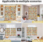 2 Panel Kitchen Cafe Curtains, Desert Camels Sunlight Filtering Nature Air - Image 6