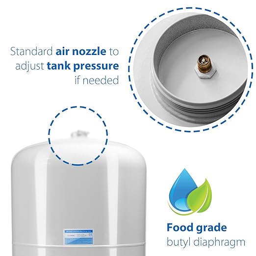 iSpring 40 Gallon RO Tank, Pre-Pressurized Water Storage Tank - Image 3