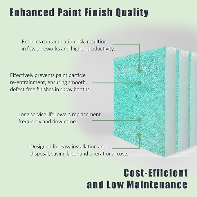 Spray Booth Air Filter Fiberglass Exhaust Green - Image 5