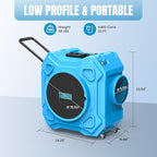 Air Scrubber with 3-Stage Filtration, 970CFM HEPA Air Scrubber Negative Air - Image 9