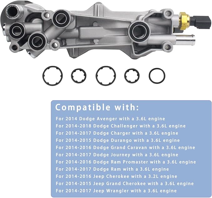 926-959 Aluminum Engine Oil Filter Housing Oil Cooler Kit - Image 2