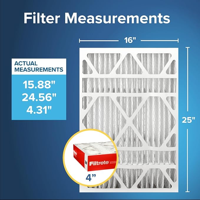 Filtrete 16x25x4 AC Furnace Air Filter, MPR 1000, MERV 11, Fits Honeywell & - Image 2