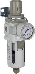 PneumaticPlus SAW400-N04BG Compressed Air Filter Regulator Piggyback Combo 1/2" by PneumaticPlus