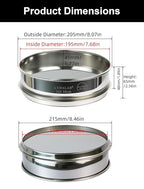 All 304 Stainless Steel 325 Mesh Test Sieve, 8 Inch/20cm Diameter, Fine Micron - Image 5