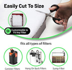 hygger 3/4'' Thick Aquarium Filter Floss 12"x 86" Poly Fiber Fish Tank Filter - Image 2