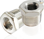 2 Pcs 304 Stainless Steel Reducer Hex Bushing, 3/4" Male NPT to 3/8" Female NPT by Zounionline