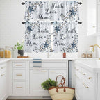 Kitchen Curtains Tiers and Valance Set of 3, Texas Star Country Light Filtering - Image 3