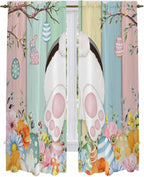 Easter Window Curtains 72 Inch Long 2 Panel Set, Rod Pocket Long Curtains & - Image 2