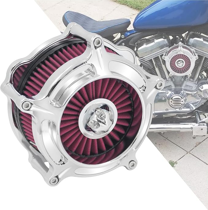 HDBUBALUS Motorcycle CNC Spike Air Cleaner Air Filter Intake System Filter by HDBUBALUS