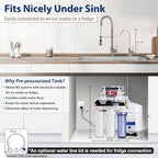 iSpring RCC1UP-AK, 100 GPD 7-Stage Reverse Osmosis Under Sink Water Filtration - Image 5