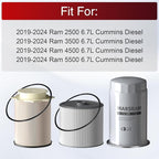 Marsram 6.7 Cummins Fuel Filter and Oil Filter Kit Fits - Image 2