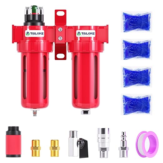 TAILONZ PNEUMATIC 0-150PSI 3/8 Inch NPT Aluminum Alloy Air Filter Drying System by TAILONZPNEUMATIC