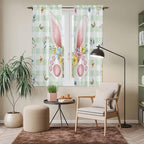 Easter Window Curtains 63 Inch Long 2 Panel Set, Rod Pocket Bedroom Curtains & - Image 7