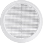 White 5" Inch Round Ventilation Grille - Image 2