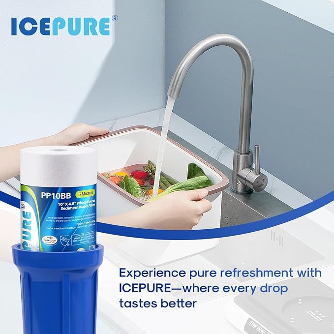 ICEPURE PP10BB 5 Microns 10" x 4.5" Whole House Sediment Water Filter - Image 9