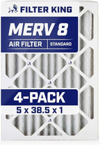 Filter King 5x38.5x1 Air Filter | 4-PACK | MERV 8 HVAC Pleated A/C Furnace by FilterKing