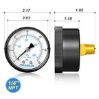 MEANLIN MEASURE 1/4" NPT 0-60Psi Swimming Pool Water Pressure Gauge 2" FACE DIAL - Image 2