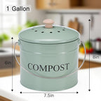 Compost Bin for Kitchen Counter, 1 Gallon Compost Bucket - Image 2