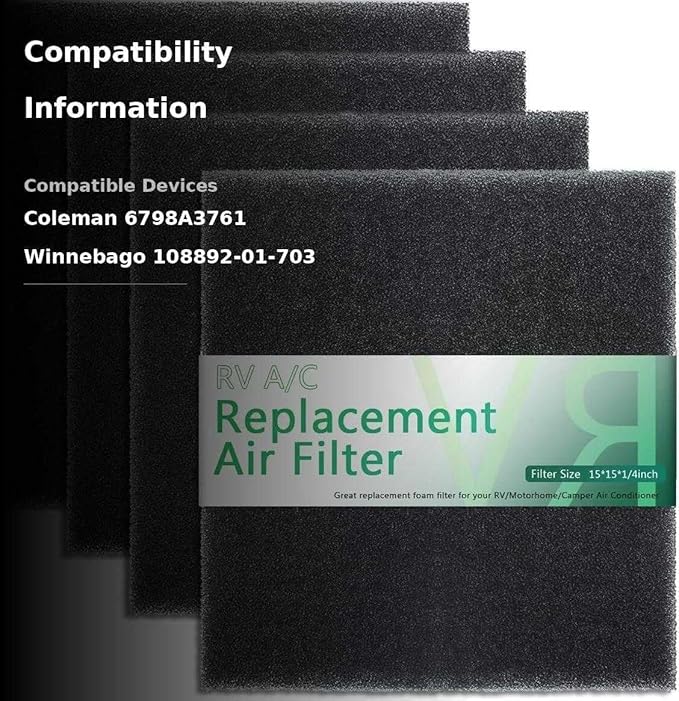 RV Air Conditioner Foam Filter Replacement 6798A3761 Compatible - Image 5