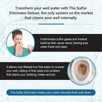 Deluxe Well Water Filter System, Eliminate Rotten Egg & Sulfur Smell, Remove - Image 3