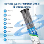 PUREPLUS 5 Micron 20" x 2.5" Whole House CTO Carbon Sediment Water Filter - Image 3