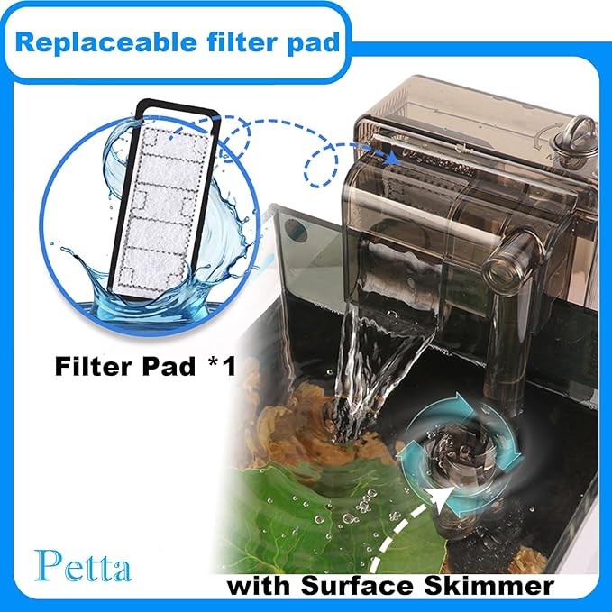 Hang on Back Fish Tank Filter for 3-5 Gallon Aquariums - Image 3