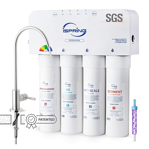iSpring RO5004F-AK Alkaline Reverse Osmosis Water Filter by iSpring