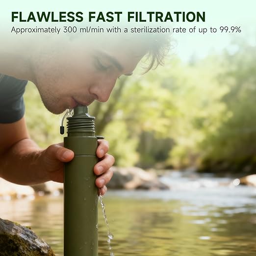 4 Pack Water Filter Straw, Portable Personal Water Filtration System, Compact - Image 4