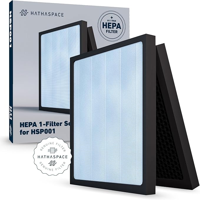 HATHASPACE HSP001 True HEPA Filter Replacement, 4-Stage Air Purifier Filter by Hathaspace