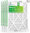16x20x1 Air Filter 4 Pack, MERV 8 Pleated Dust Defense Air Filters Replacement by TrightFilters