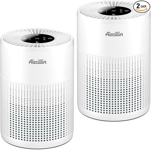 2 Pack Air Purifiers for Bedroom H13 True HEPA Air Filter Cleaner, Odor by Aircillin
