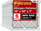 Filtrete 14x14x1 AC Furnace Air Filter, MERV 11, MPR 1000, Micro Allergen by Filtrete